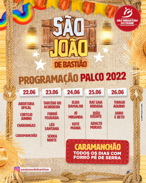 Prefeitura transmitirá live do São João 2022 de Bastião