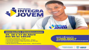 Inscrições para programa Integra Jovem são prorrogadas até quarta-feira (27); locais também são ampliados