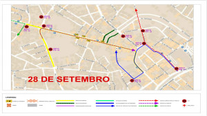 STT divulga alternativas de tráfego durante desfile cívico na 28 de Setembro