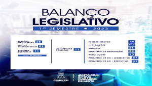 Câmara divulga balanço dos trabalhos legislativos do 1º semestre de 2023