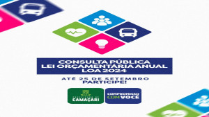 Consulta Pública Eletrônica para LOA 2024 segue disponível no site da Prefeitura