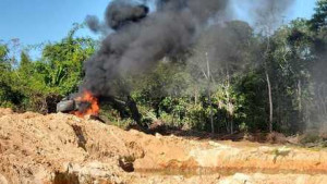 PF destrói acampamentos de garimpeiros em reserva indígena na Amazônia