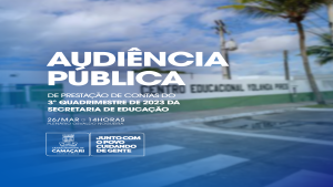 Câmara sediará audiência pública de prestação de contas do 3º quadrimestre de 2023 da Seduc