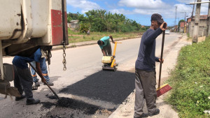 Novos bairros da sede são contemplados pela operação tapa-buraco