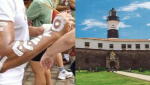 EXTORSÃO: pintores de corpo que ficam no Farol da Barra cobram R$ 250 de turistas e são detidos pela PM