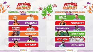 Arena Principal do Festival de Arembepe terá 12 atrações; confira programação